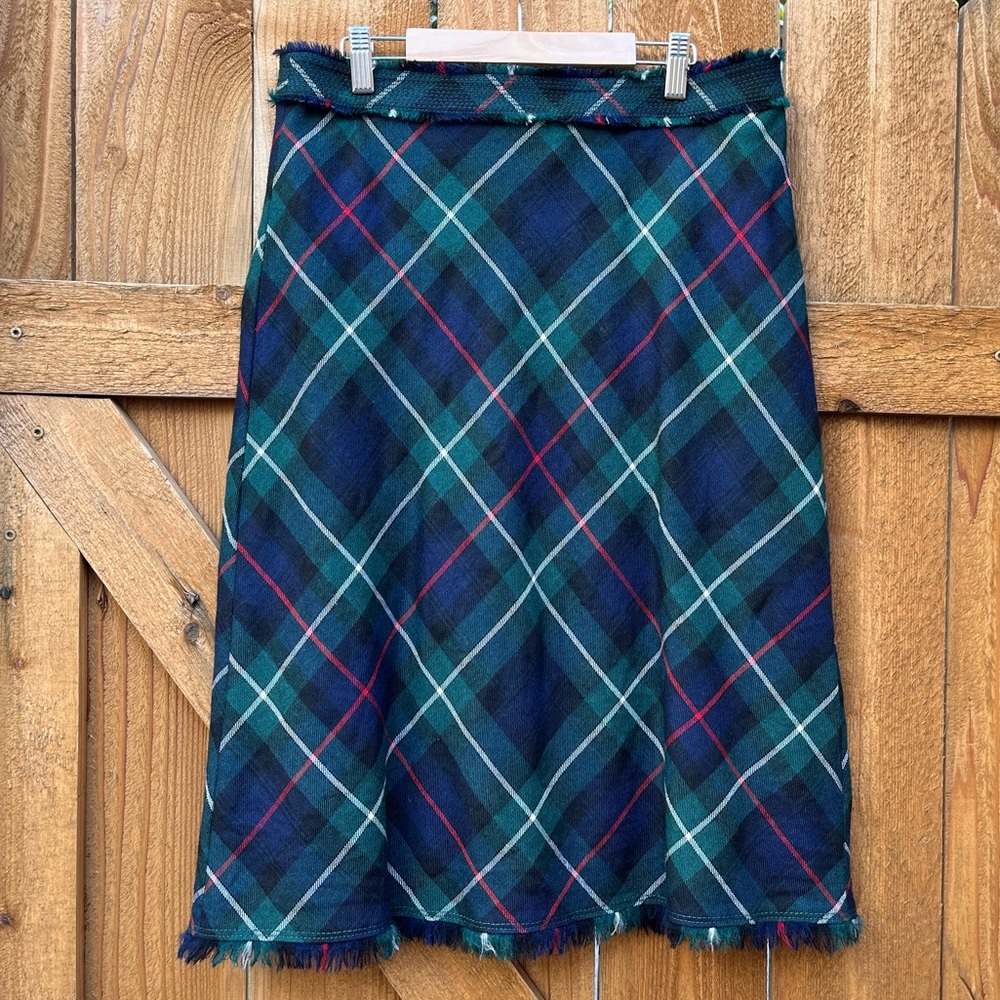 J. Crew Wool Plaid Skirt 8